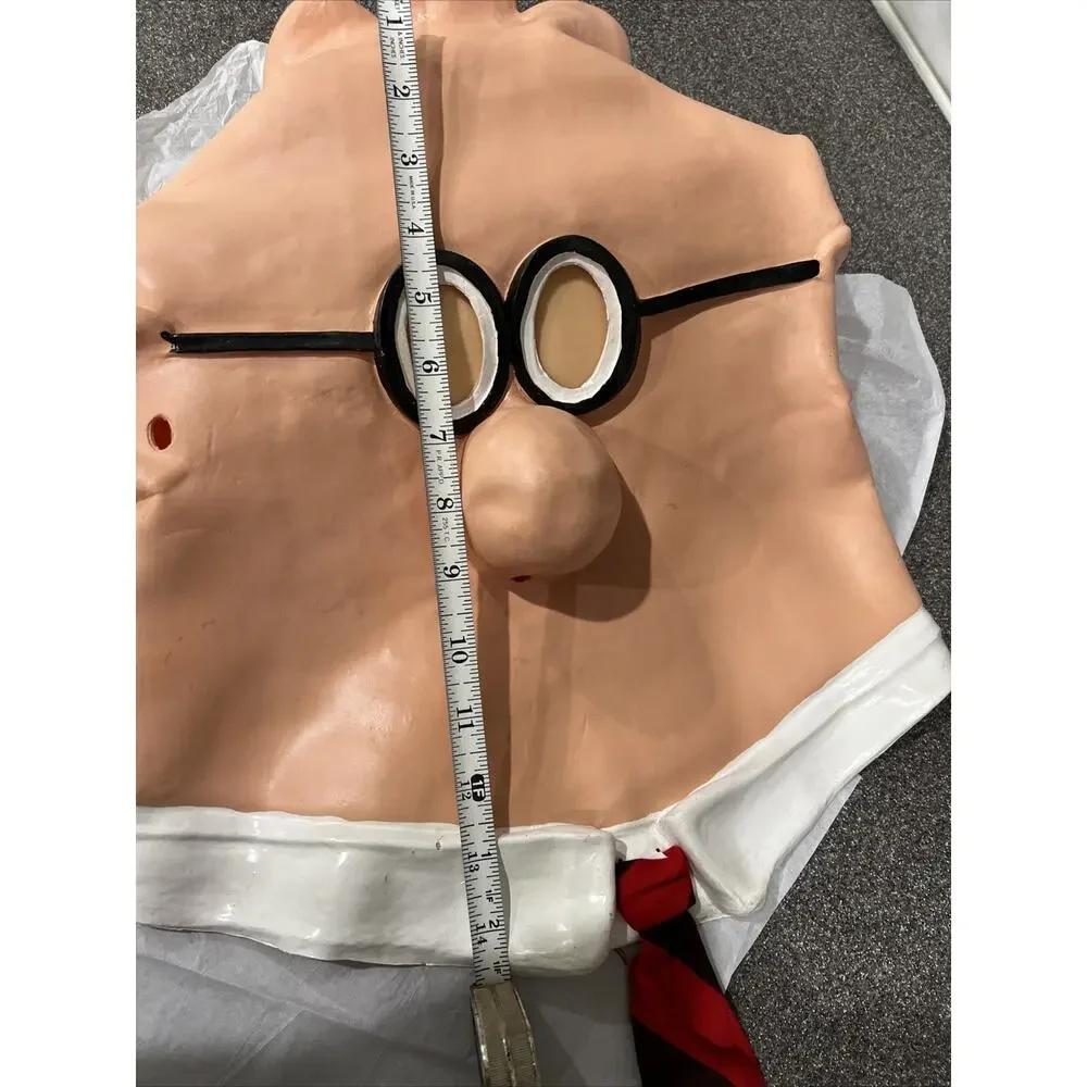 1990s Vntg Dilbert Comic Strip Halloween, Full Rubber Mask Tie, L 14” Preowned